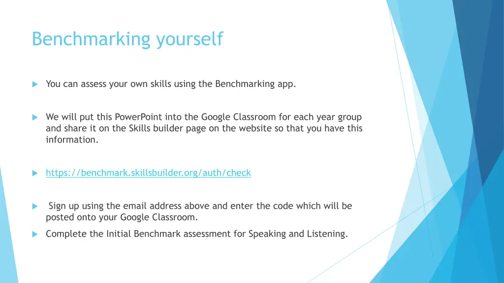 benchmarking yourself