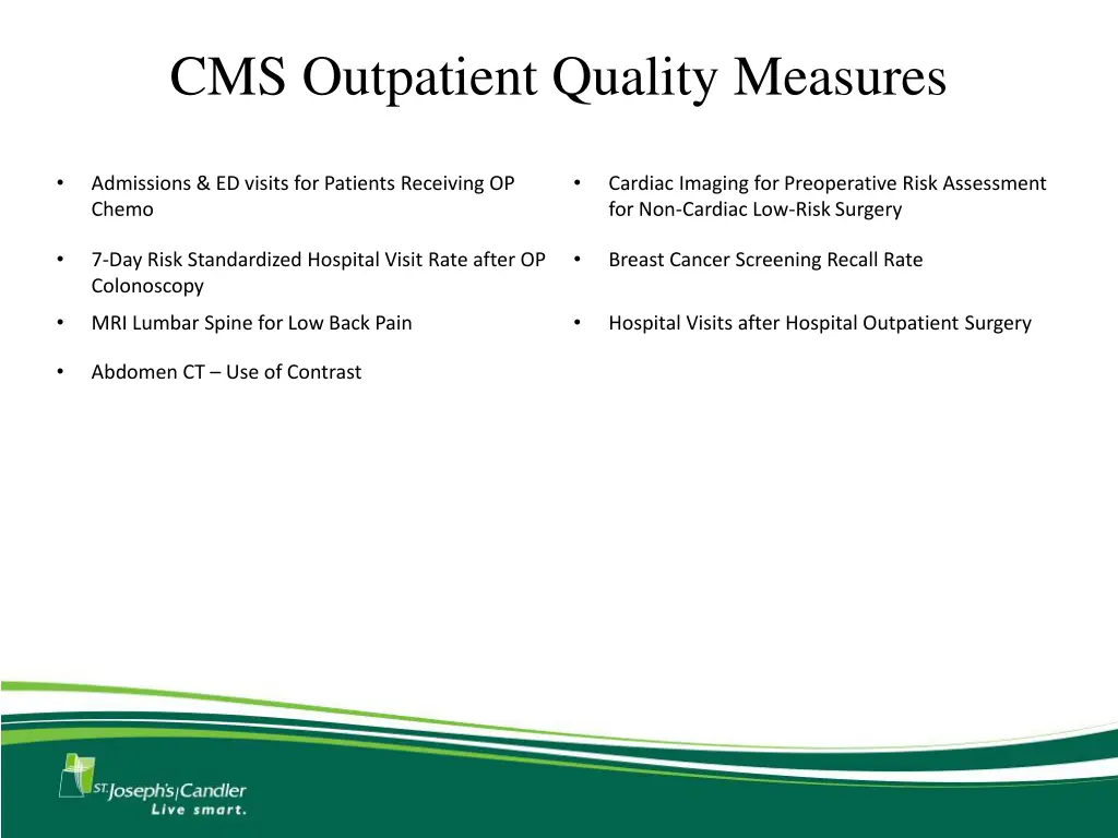 cms outpatient quality measures
