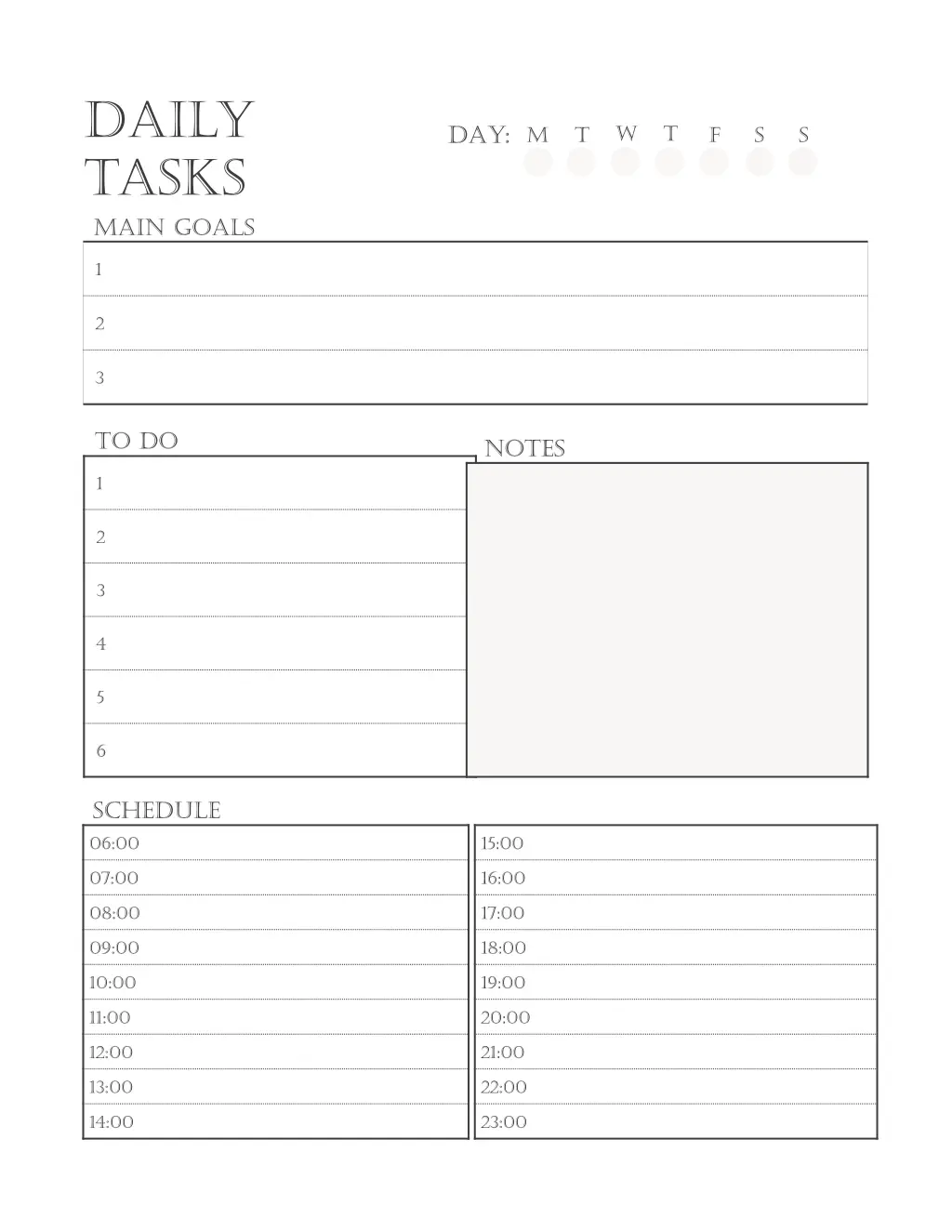 daily tasks