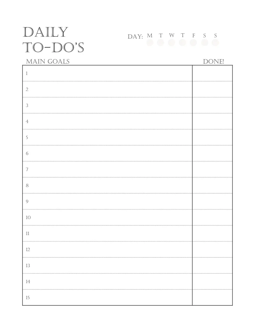 daily to do s
