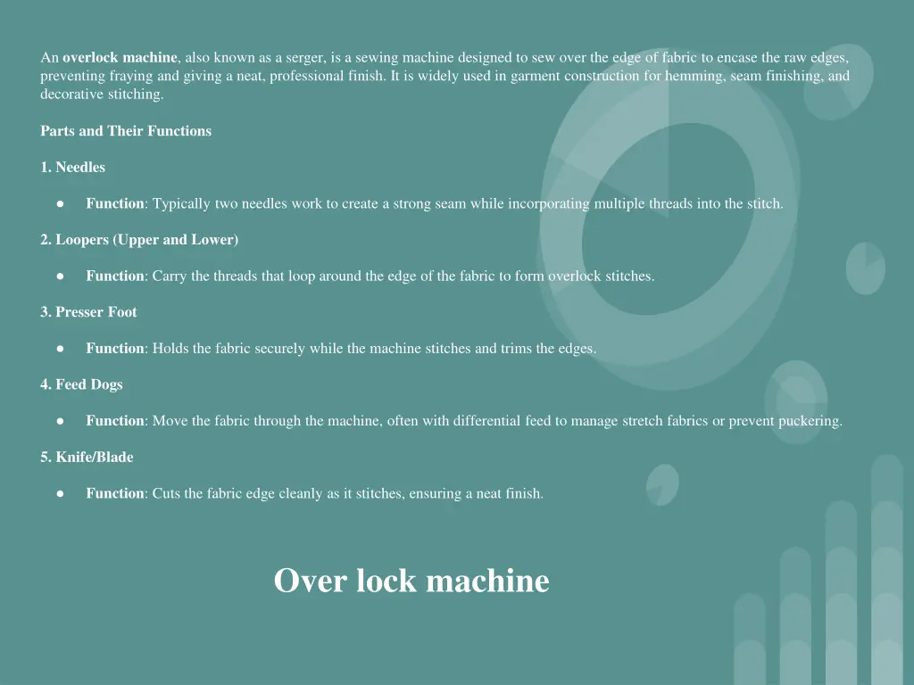 an overlock machine also known as a serger