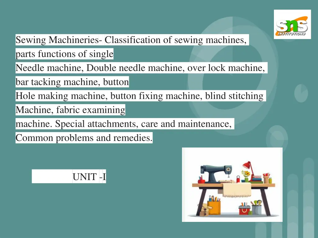 sewing machineries classification of sewing