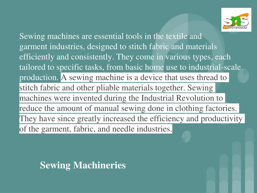 sewing machines are essential tools