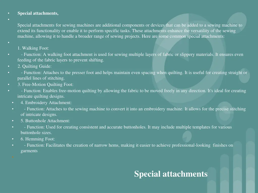 special attachments