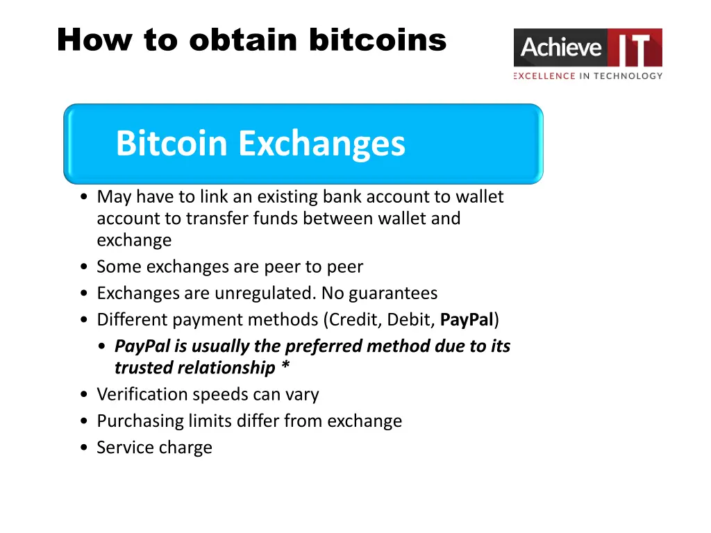 how to obtain bitcoins