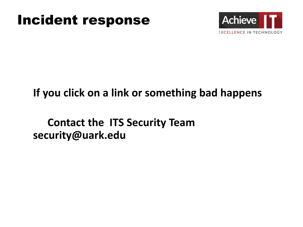 incident response