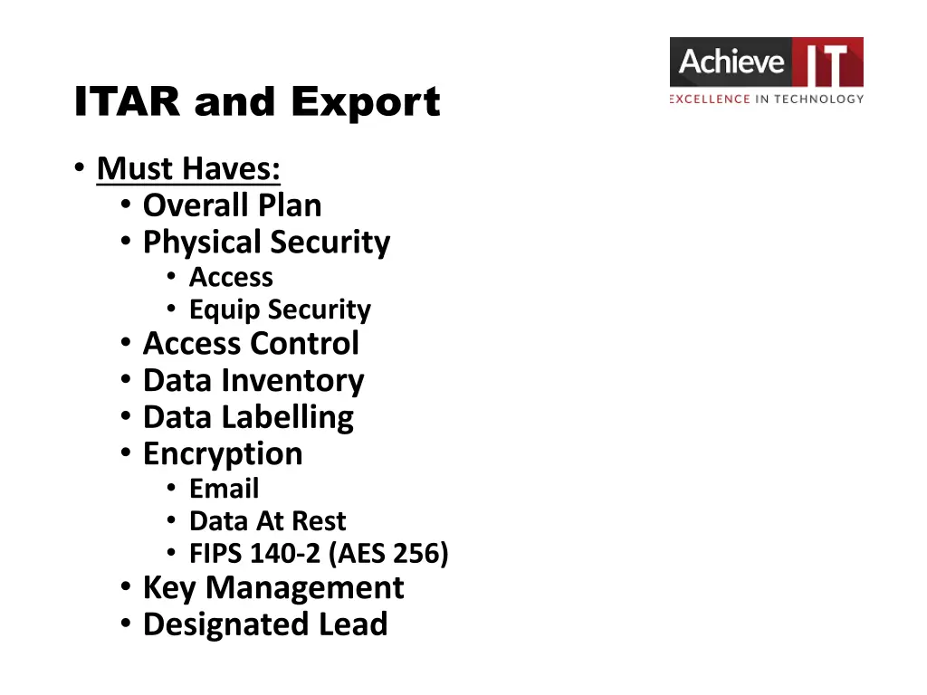 itar and export