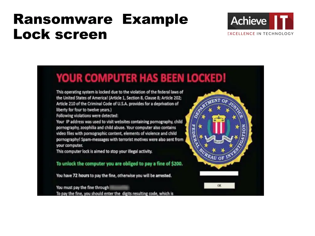 ransomware example lock screen