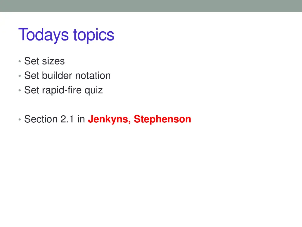 todays topics