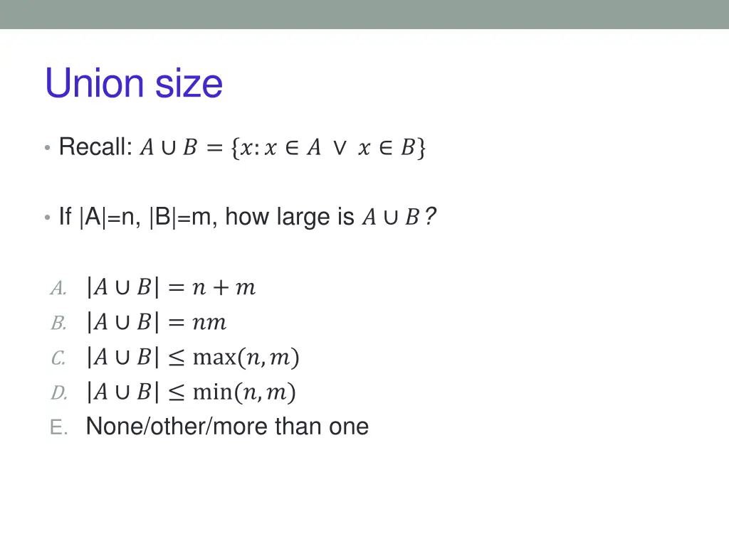 union size