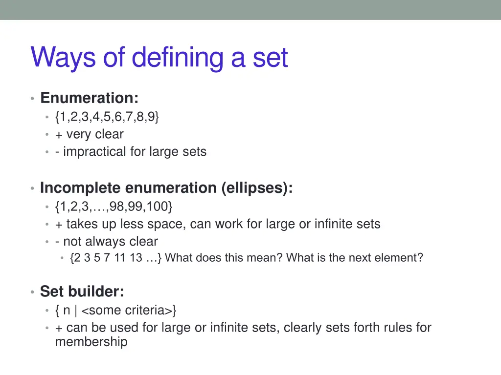 ways of defining a set