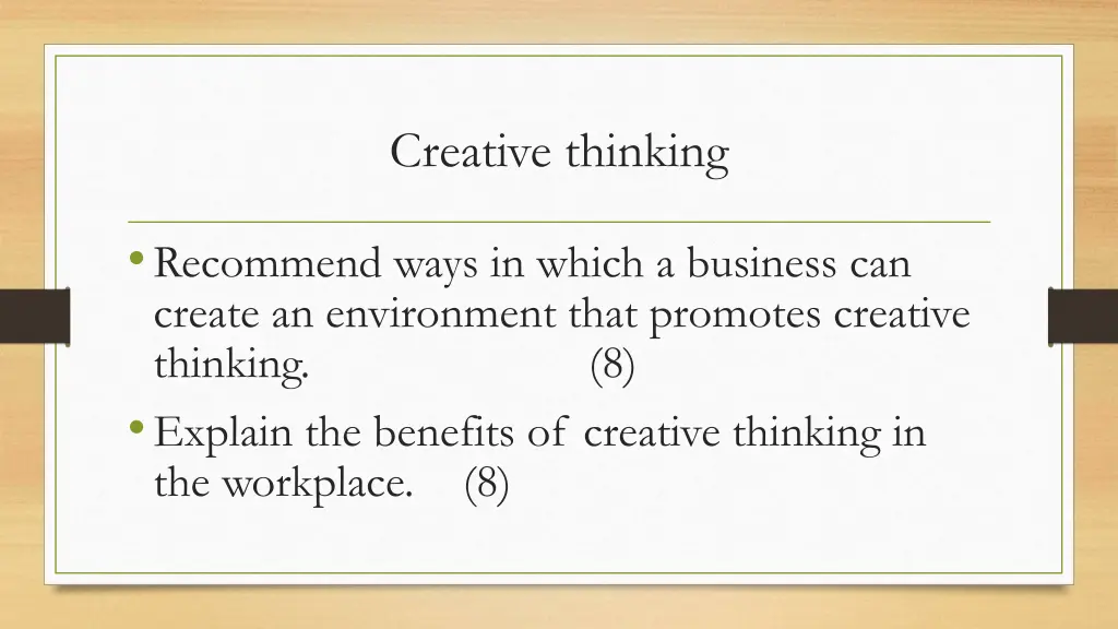 creative thinking 1