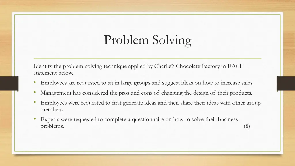 problem solving 3