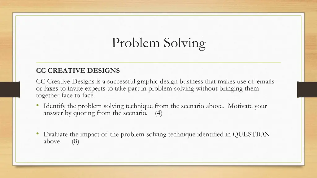 problem solving 5