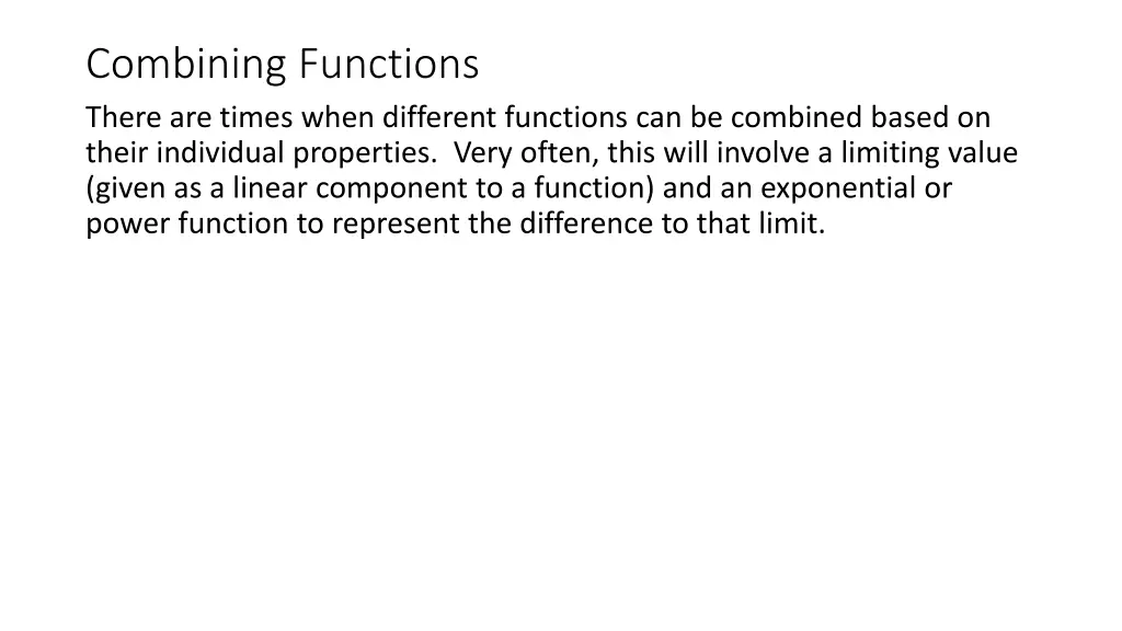 combining functions there are times when