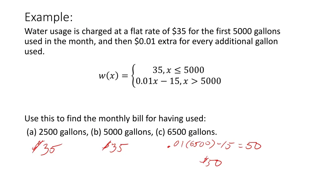 example water usage is charged at a flat rate 2