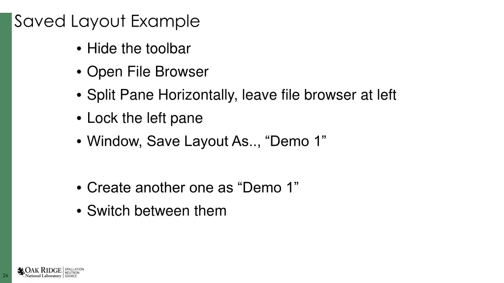 saved layout example