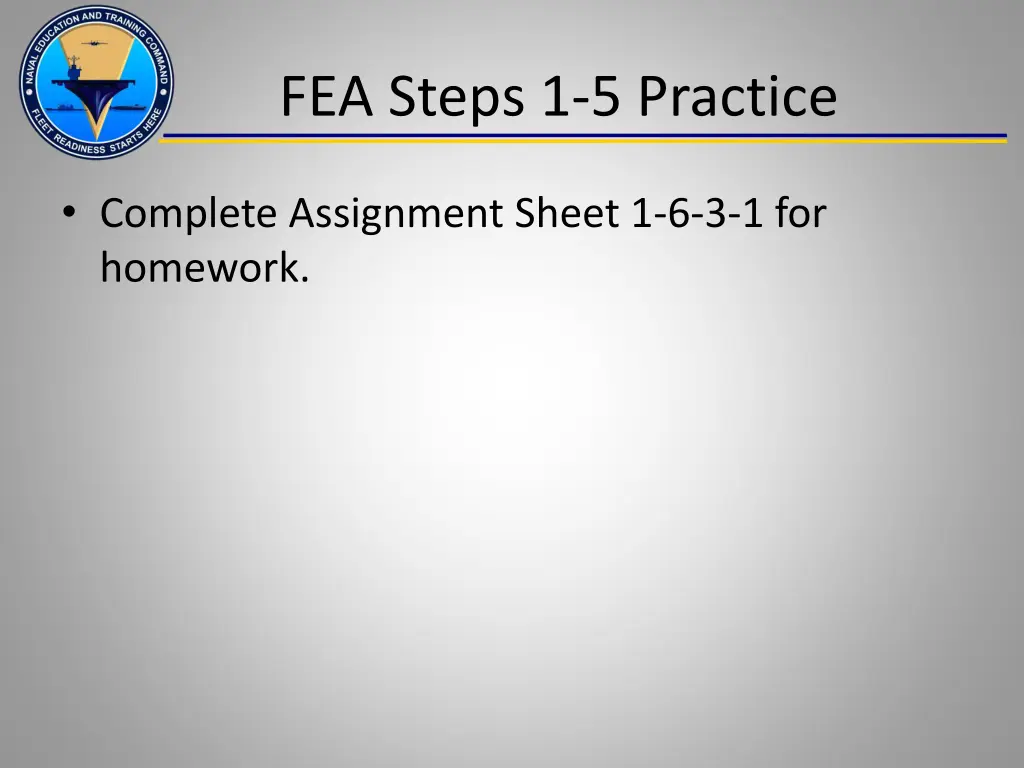 fea steps 1 5 practice