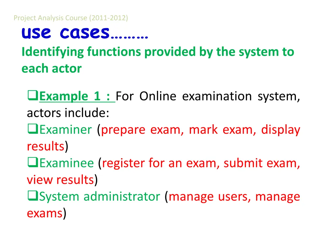 project analysis course 2011 2012 10