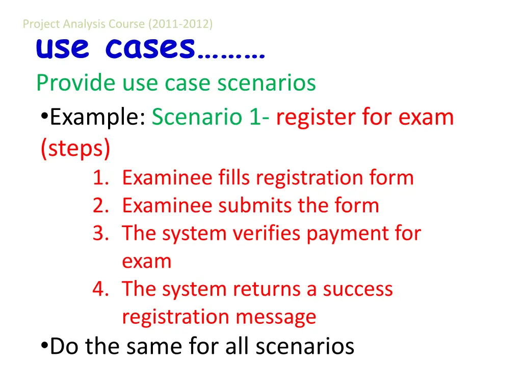 project analysis course 2011 2012 13
