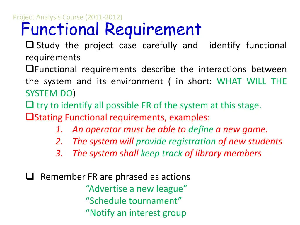 project analysis course 2011 2012 3