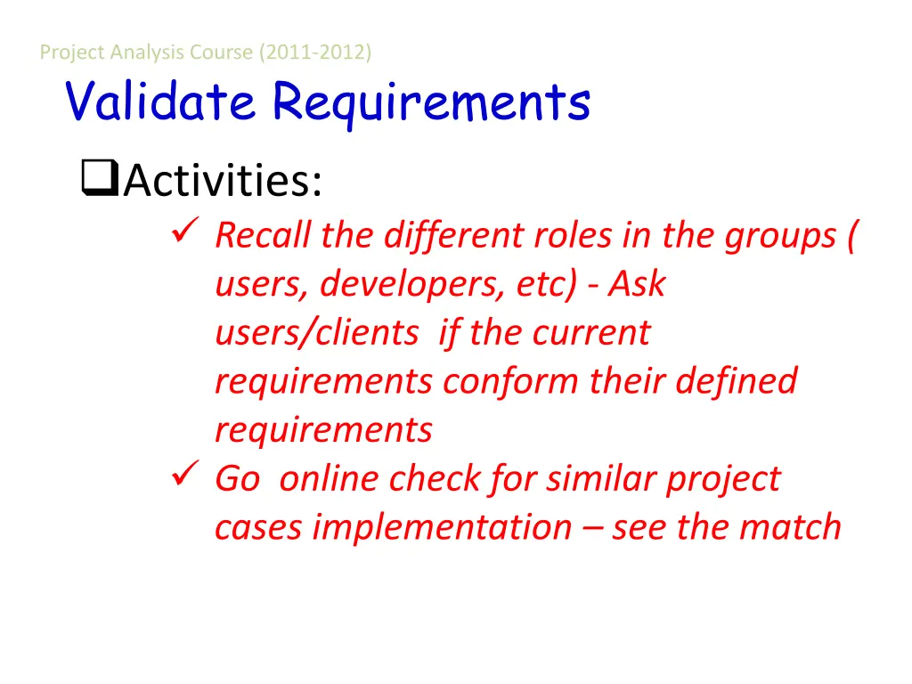 project analysis course 2011 2012 7