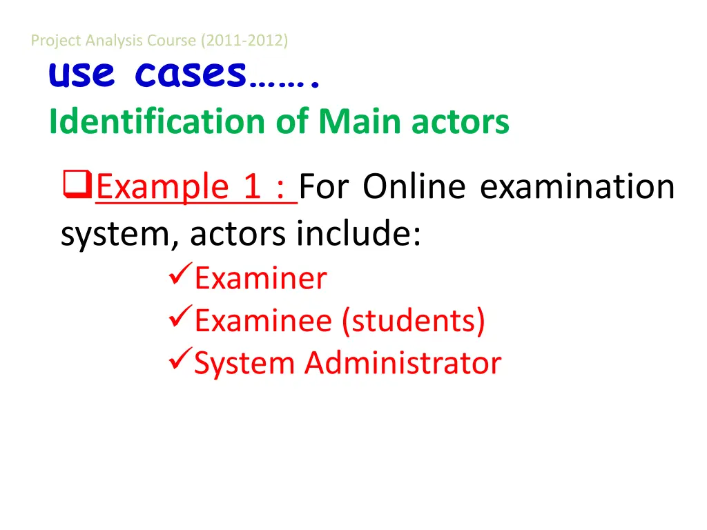project analysis course 2011 2012 9