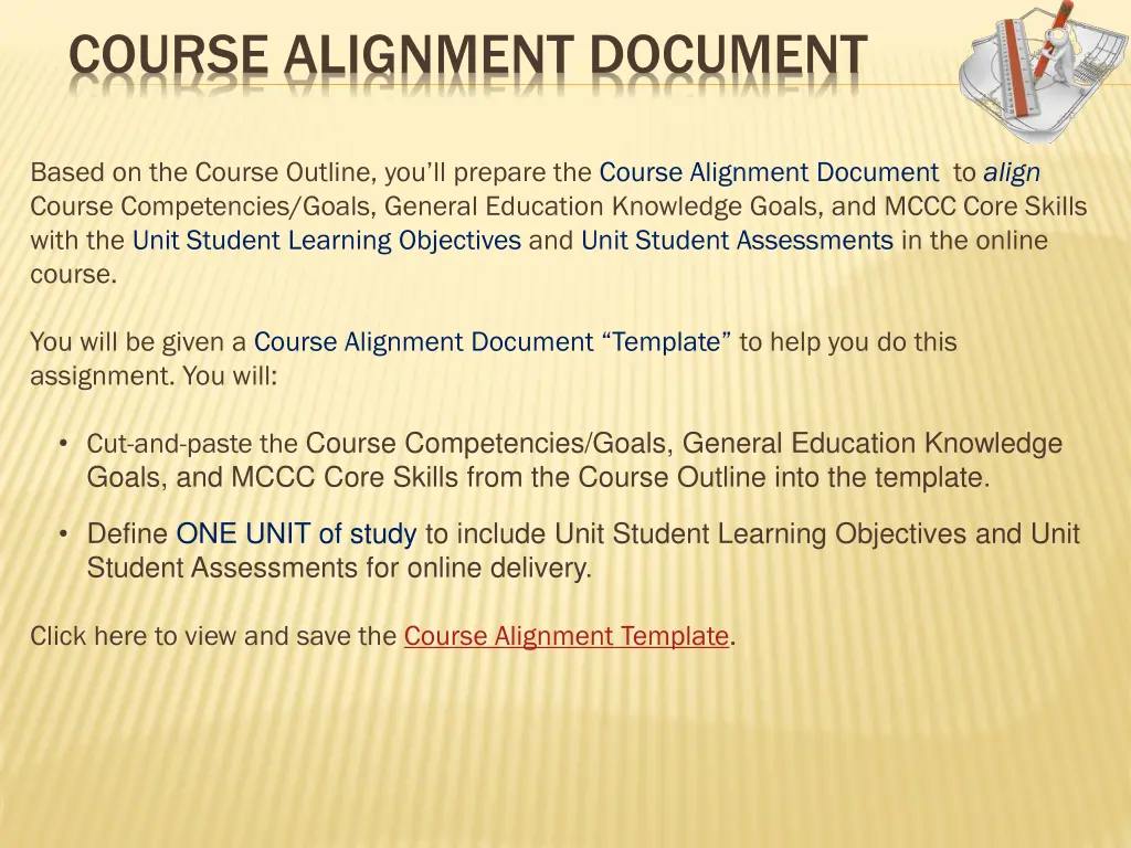 course alignment document