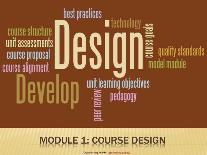 module 1 course design