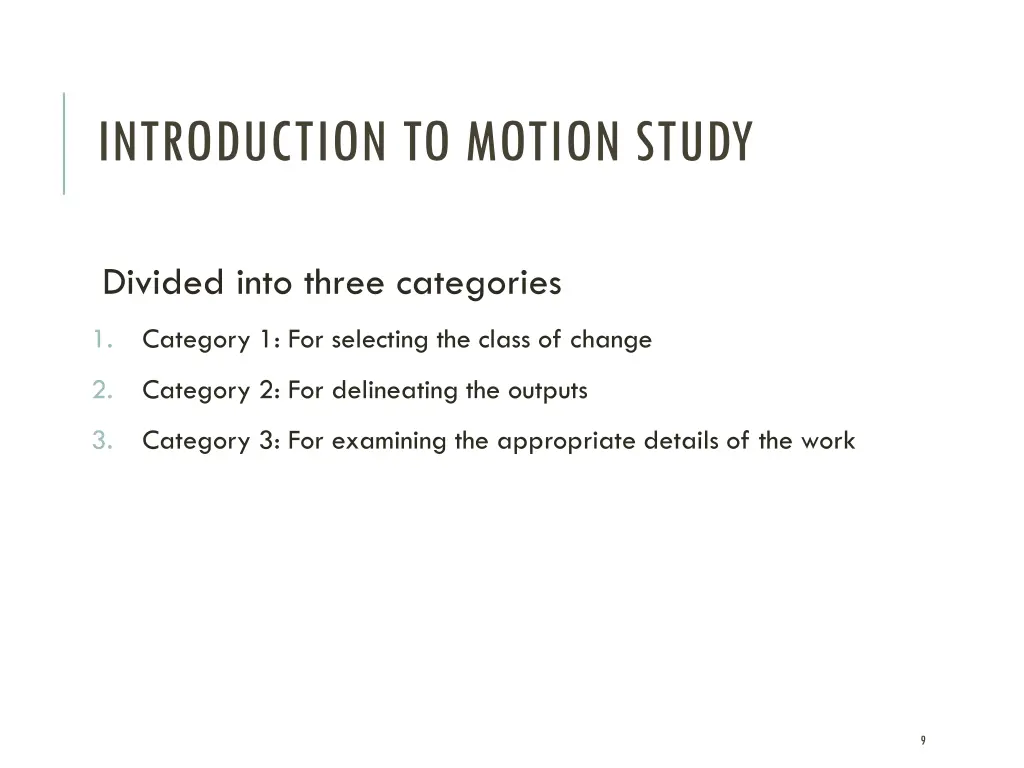 introduction to motion study