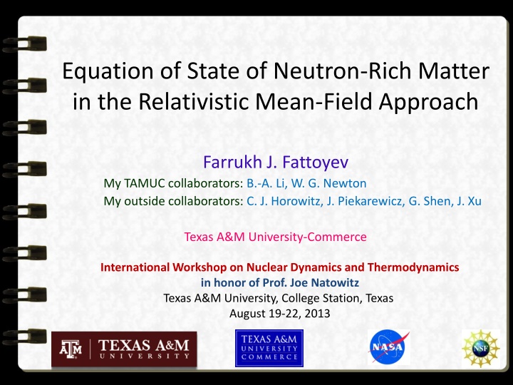 equation of state of neutron rich matter