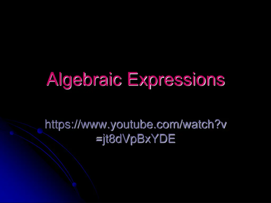 algebraic expressions