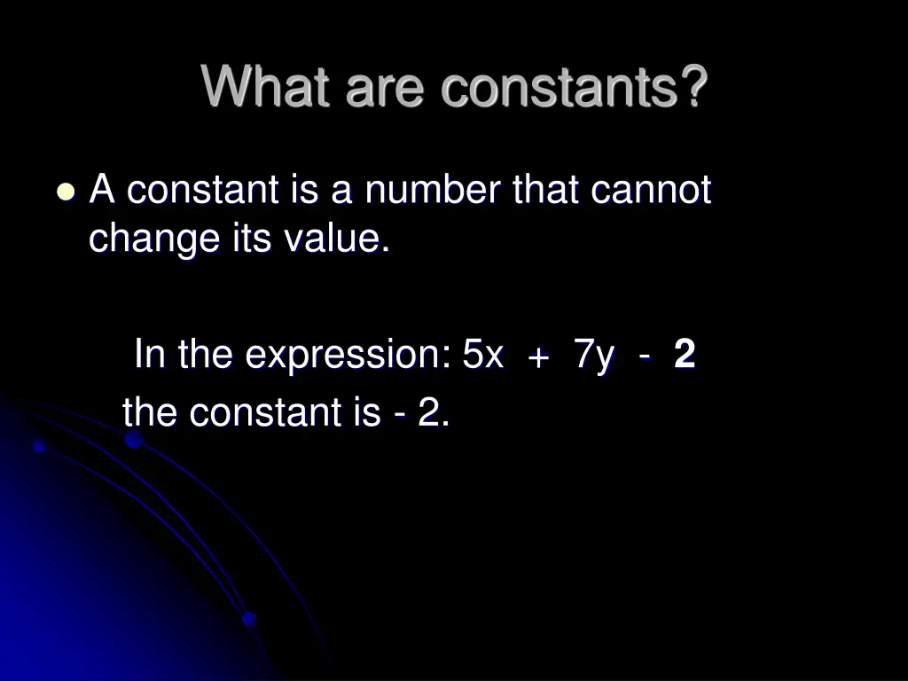 what are constants