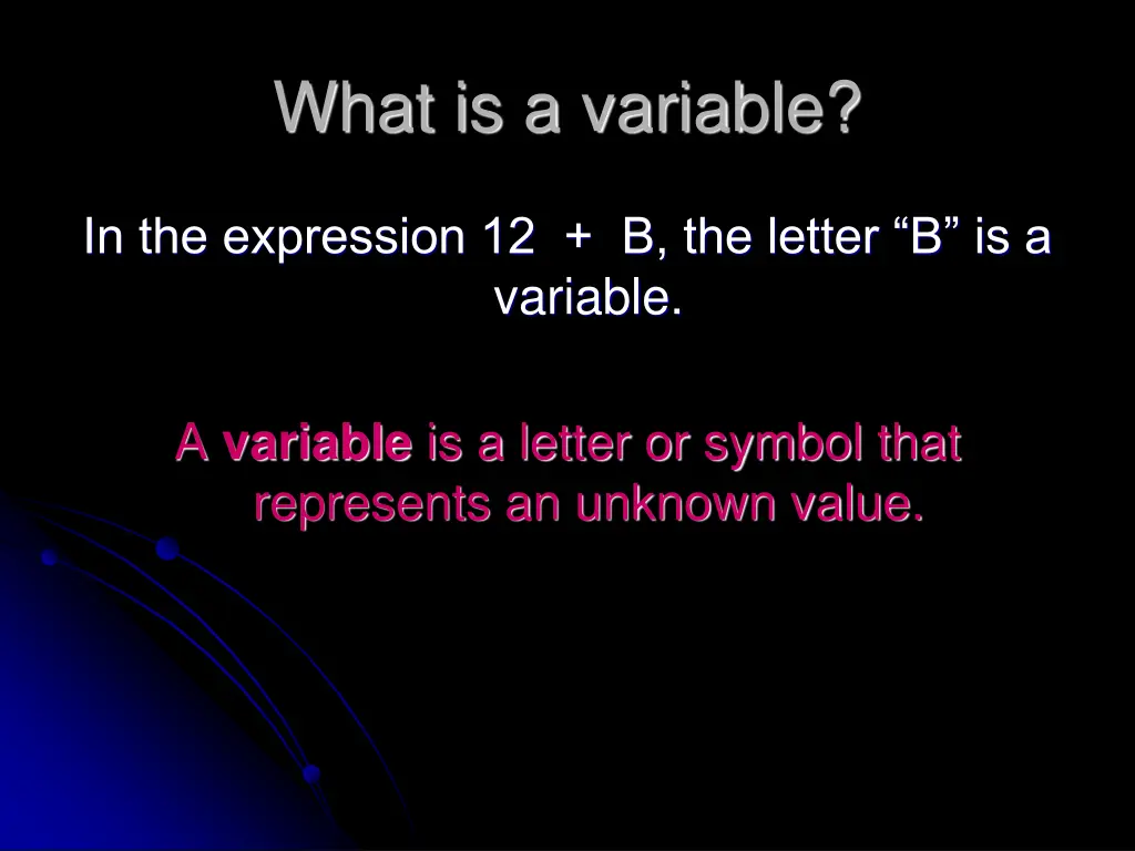 what is a variable