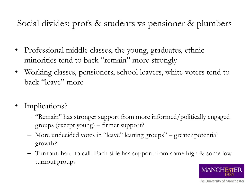 social divides profs students vs pensioner