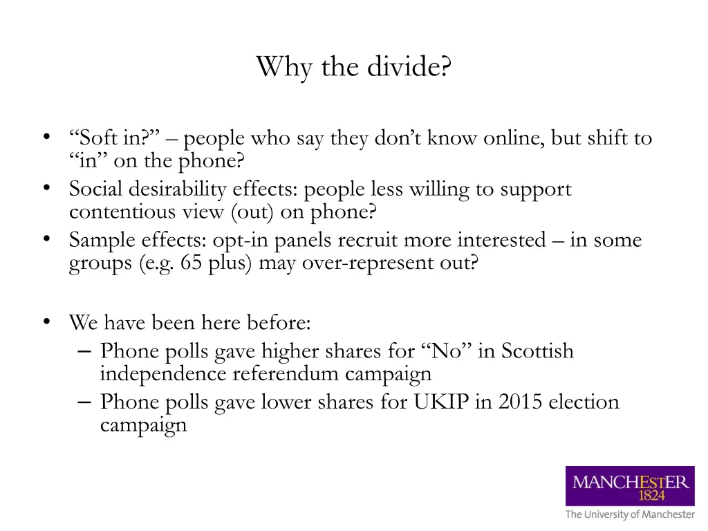 why the divide