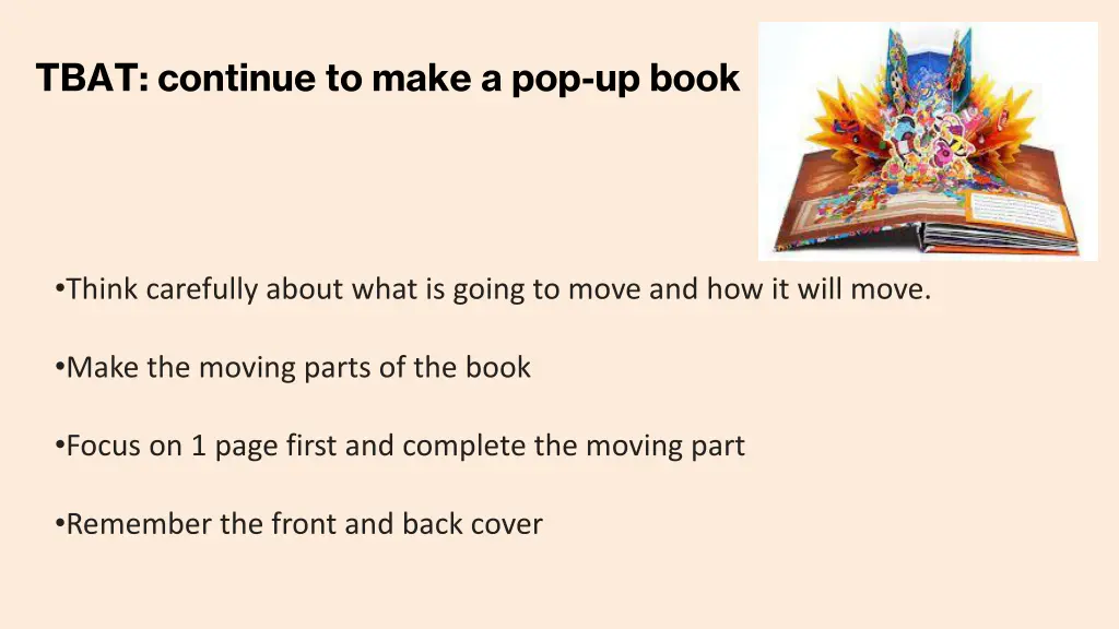 tbat continue to make a pop up book 2