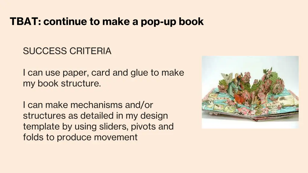 tbat continue to make a pop up book 3