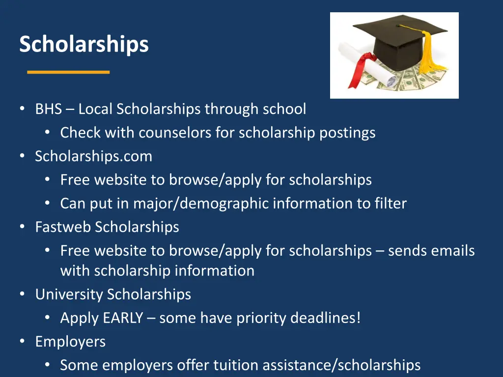 scholarships