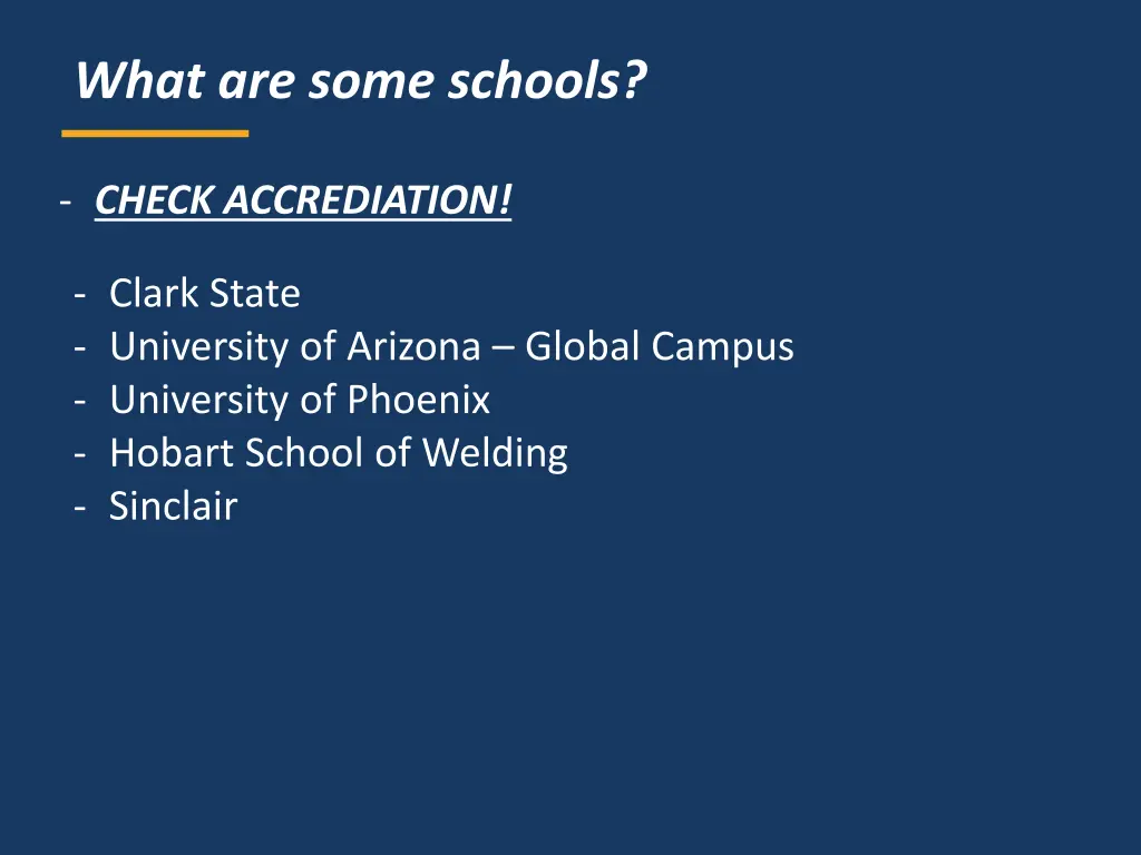 what are some schools