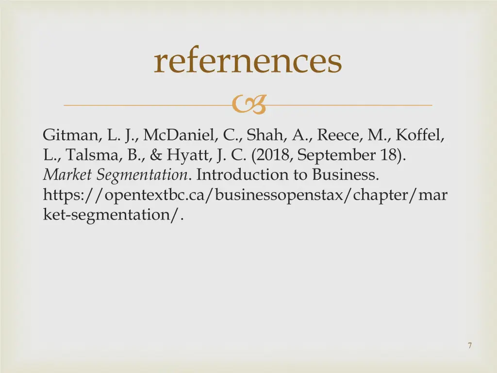 refernences