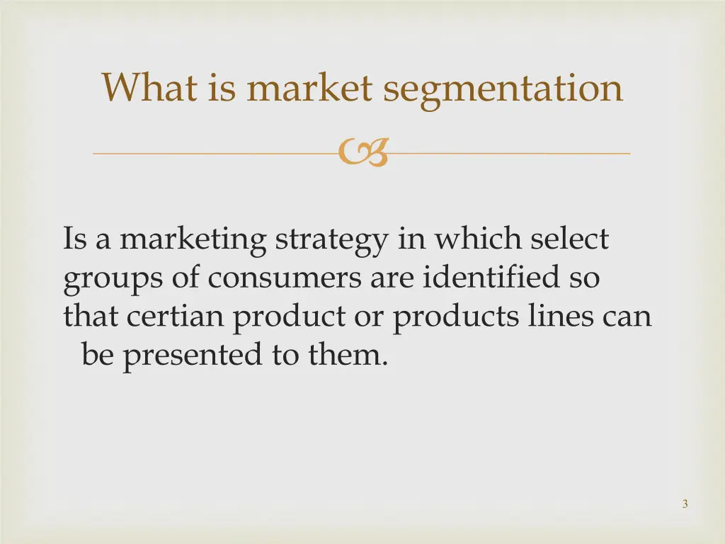 what is market segmentation