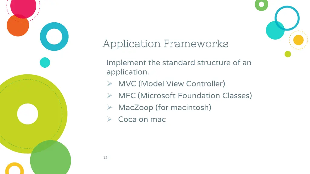 application frameworks application frameworks