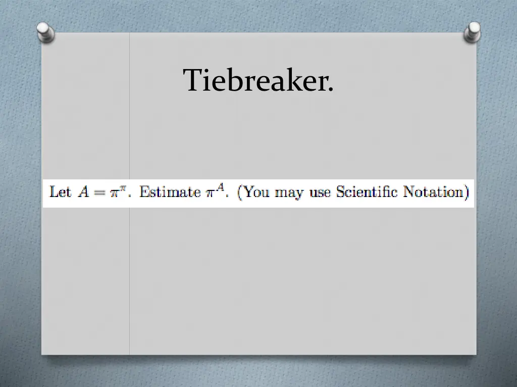 tiebreaker