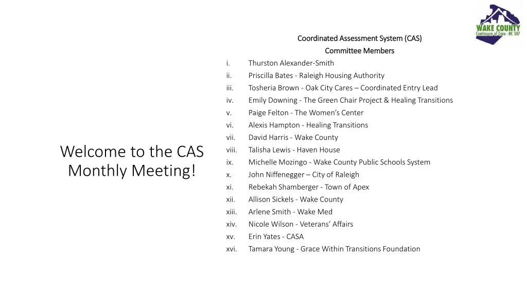 coordinated assessment system cas coordinated