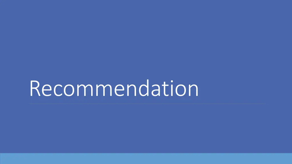 recommendation