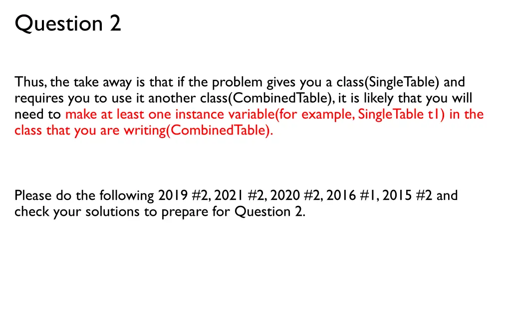 question 2 1