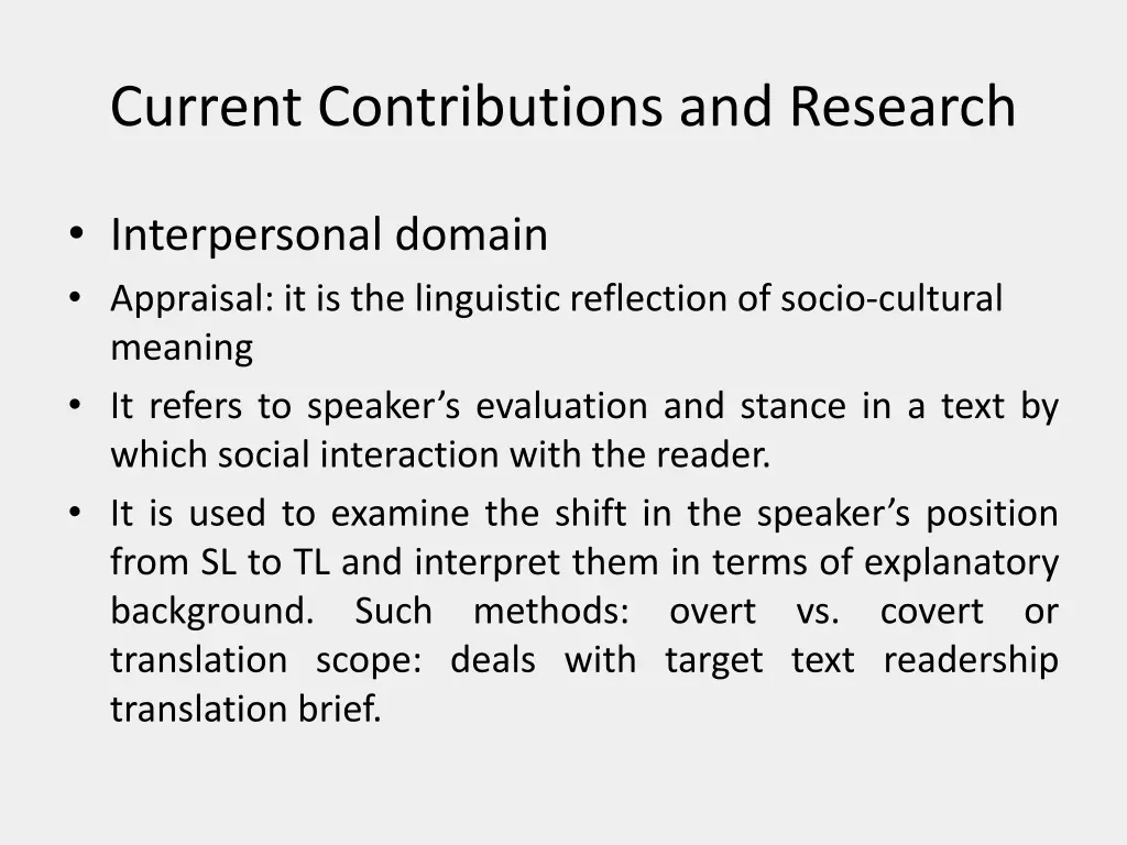 current contributions and research 8