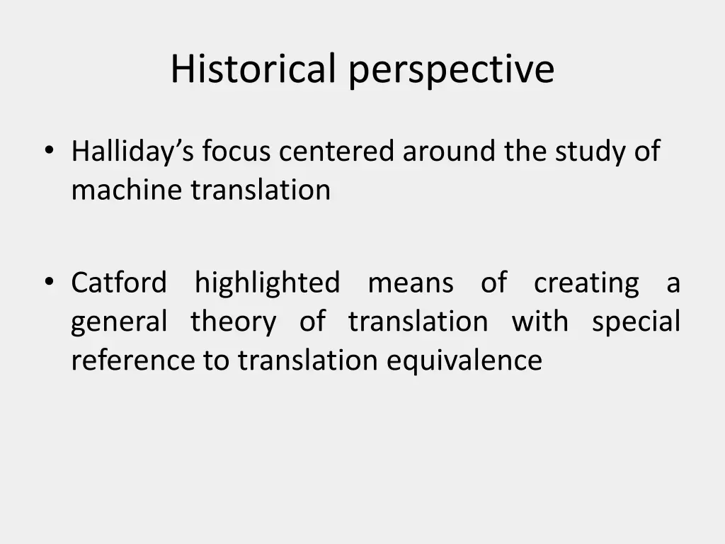 historical perspective 1