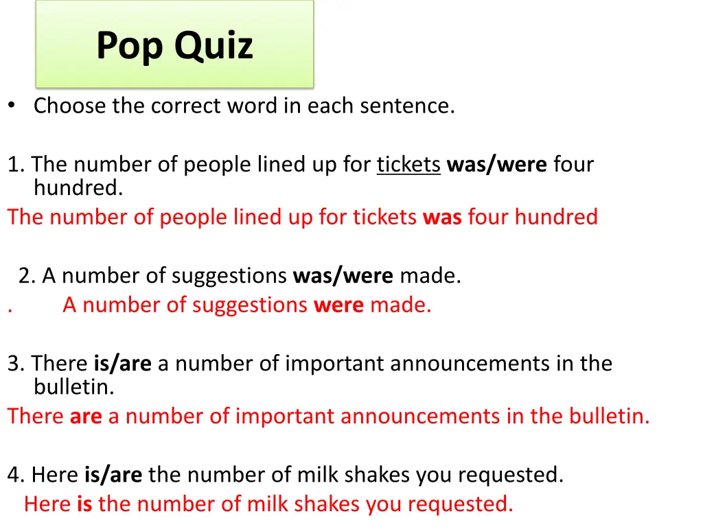 pop quiz